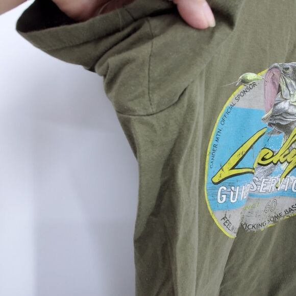 Gander Mnt Graphic Design T-Shirt " Lucky's Guide Service" Size L - Picture 6 of 7